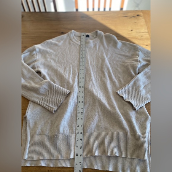 Tahari Super Soft Crew Neck Long Sleeve‎  Cream Sweater Women’s XL Preloved - Picture 7 of 10